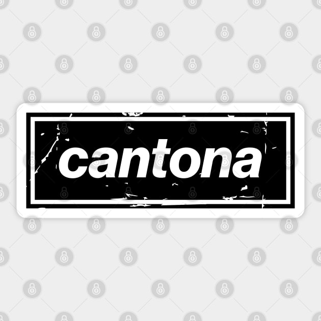 Cantona - The United Football Icon Black Sticker by Butter Creative